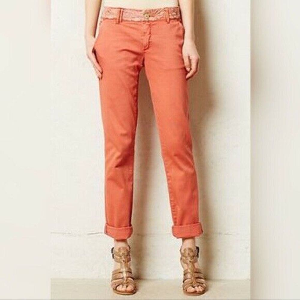 Pilcro and the Letterpress Hyphen Embroidered Pant